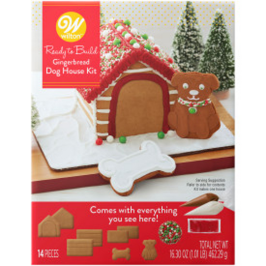 Gingerbread Dog House Kit, 12 piece