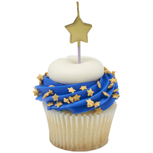 Gold Star Candles, 6 pack