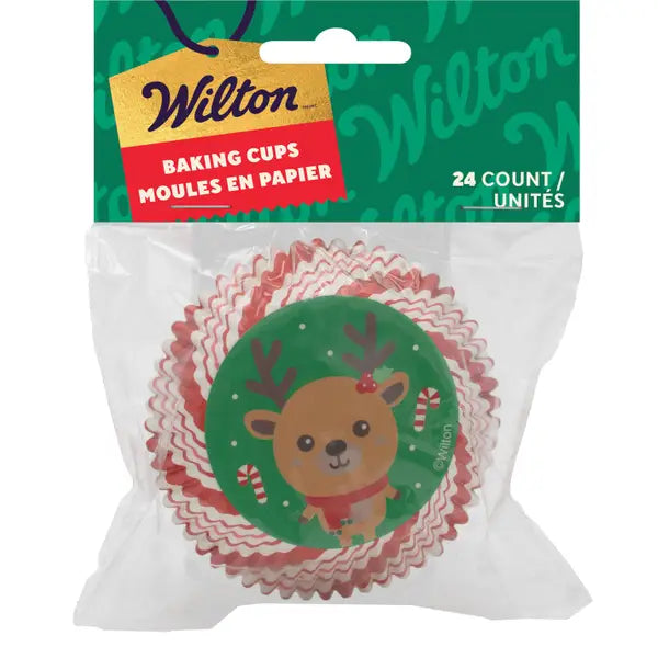 Christmas Reindeer Baking Cup, 24 Pack