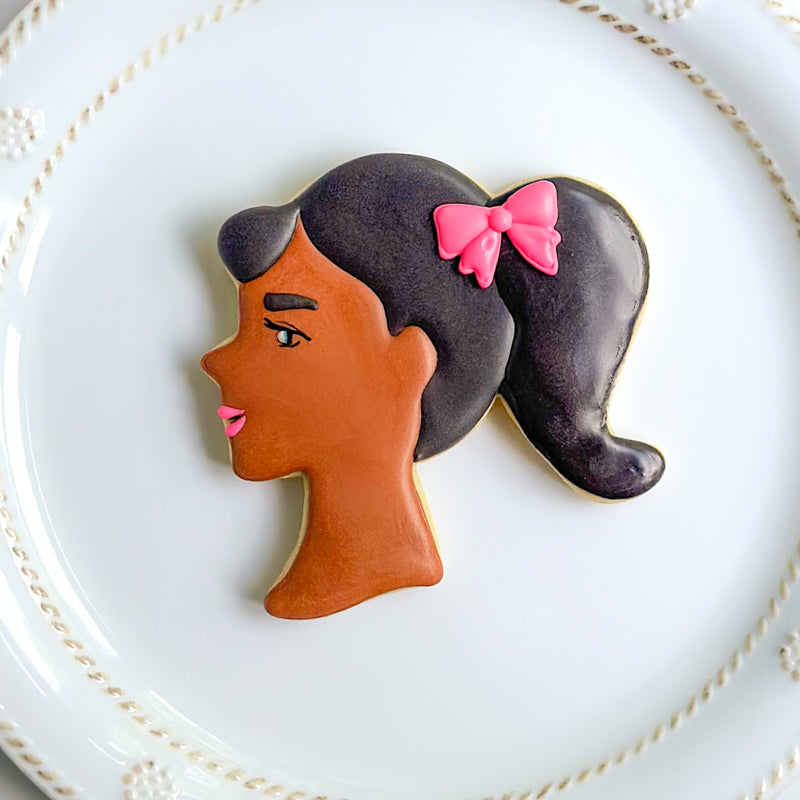 Barbie Doll Head Cookie Cutter, 4"