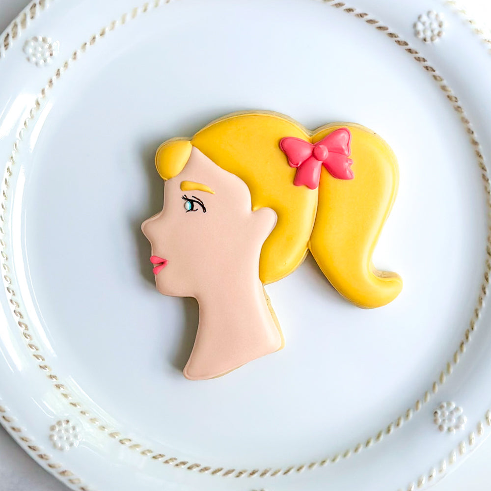 Barbie Doll Head Cookie Cutter, 4"