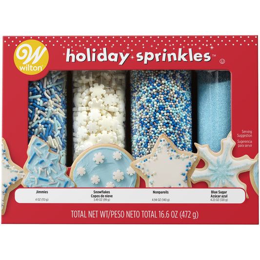 Wilton Winter Christmas Sprinkles, 4 pack