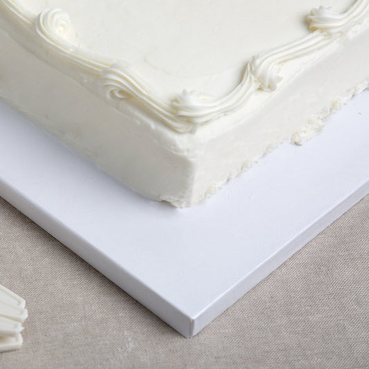 Square Cake Drum, 14", White