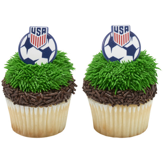 USA Soccer Rings, 9 Pack