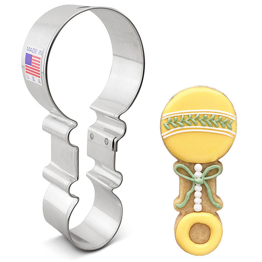 Baby Rattle Cookie Cutter, 4.5"