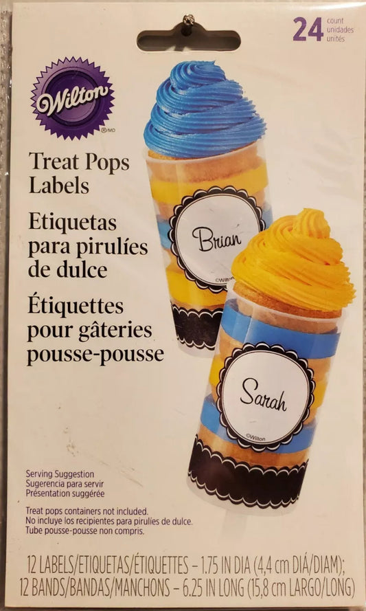 Treat Pop Labels - Black & White