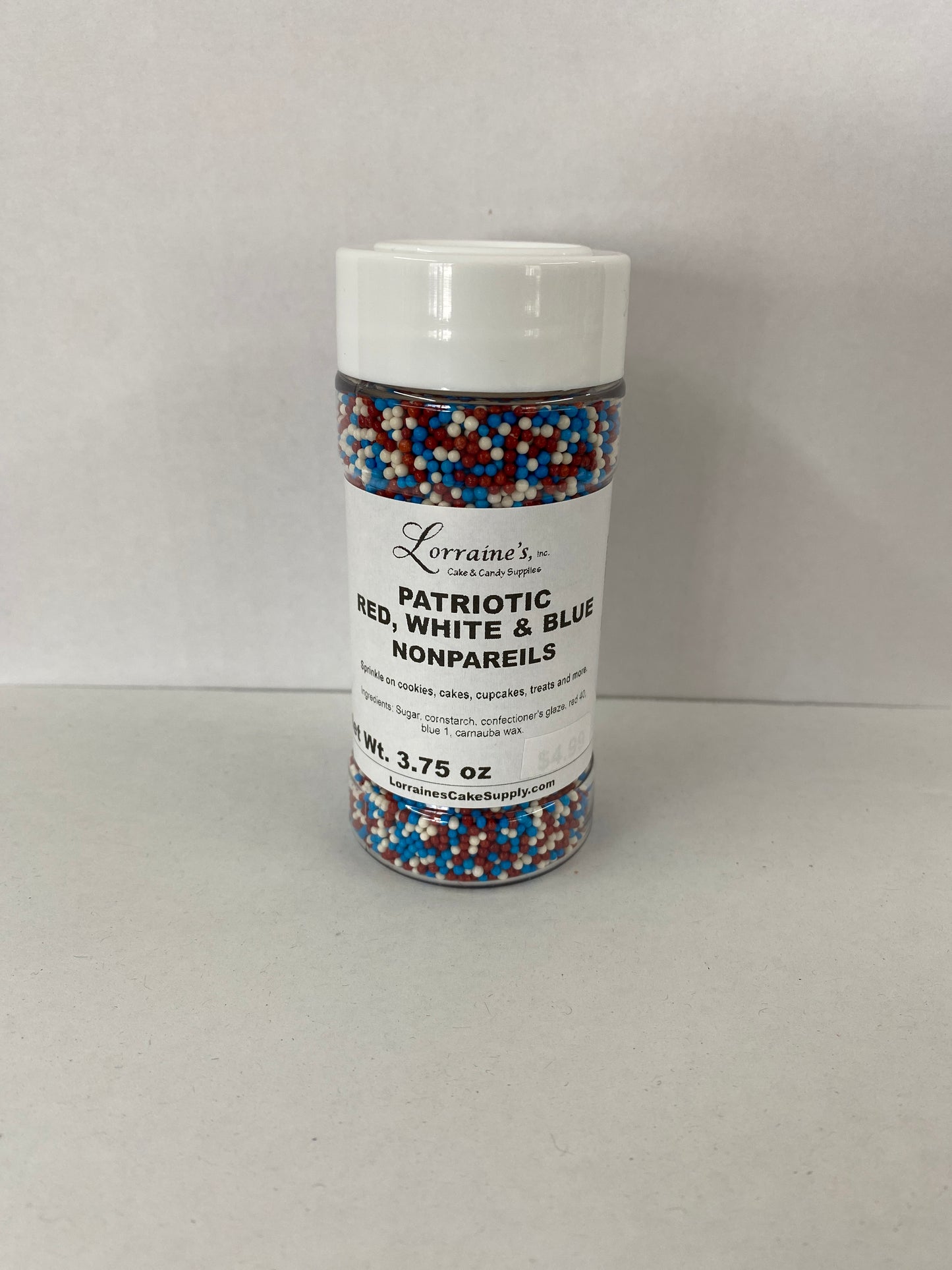 Patriotic Nonpareils Red, White & Blue, 3.75oz