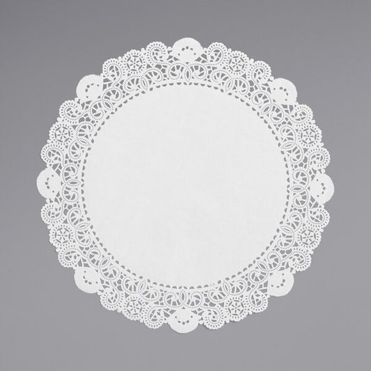 White Paper Lace Doilies 18", Grease Proof, 4 Pack