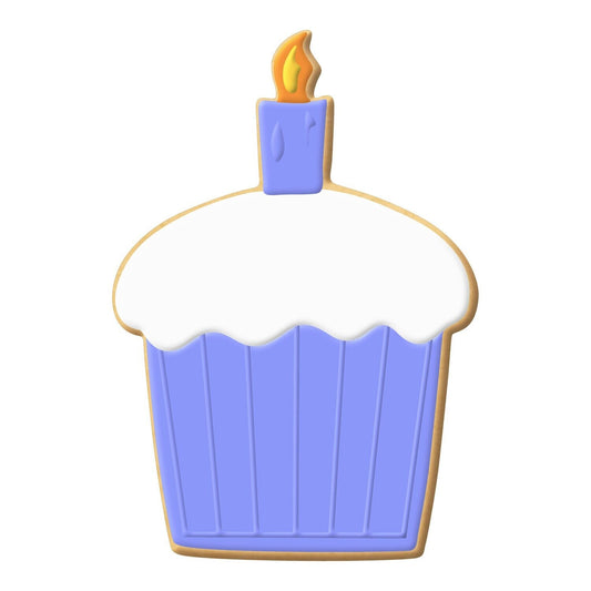 Cupcake with Candle Cookie Cutter, 4"