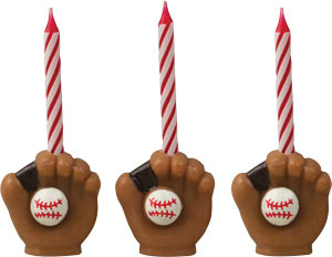 Baseball Glove Candle Holders