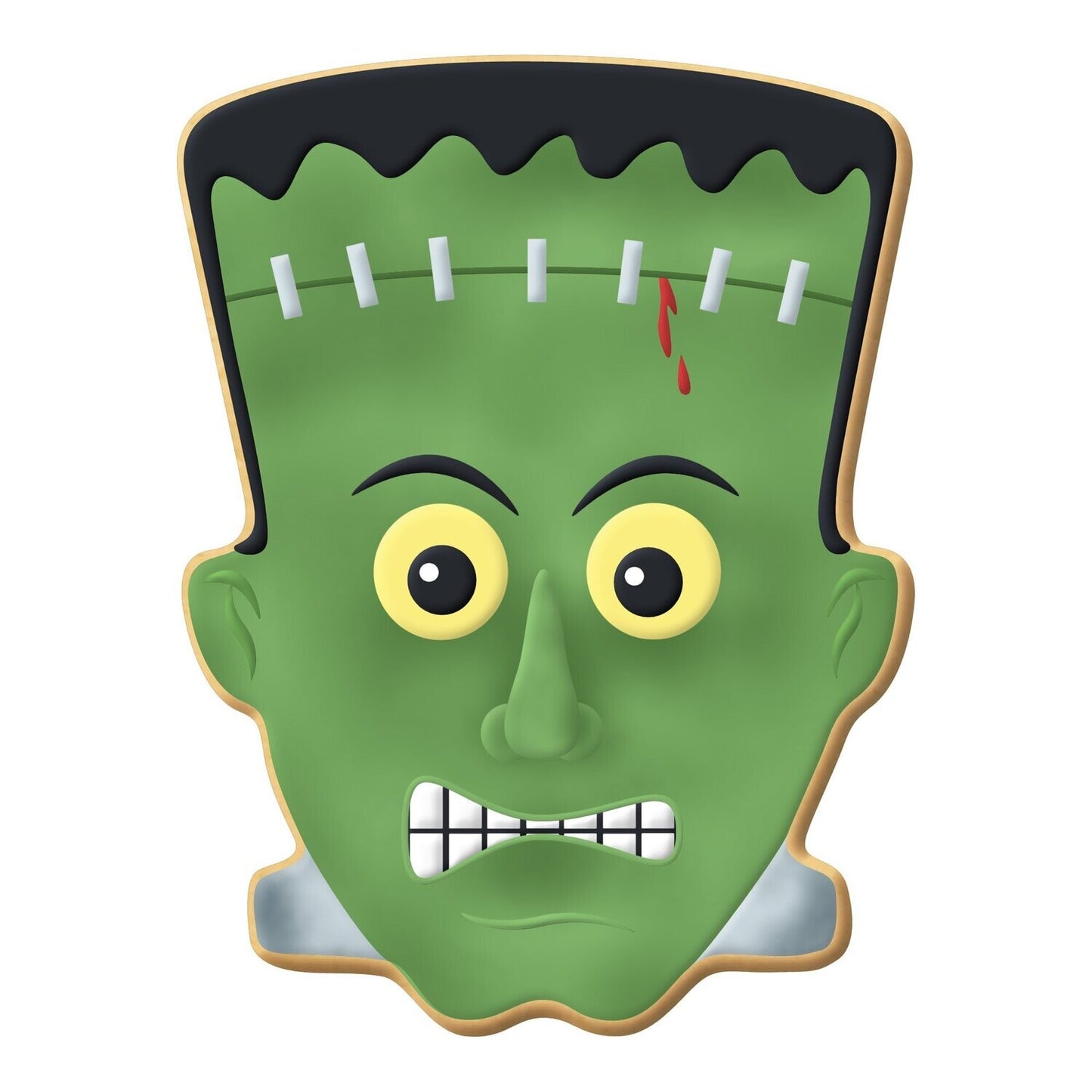 Monster Head Frankenstein Cookie Cutter, 3.75"