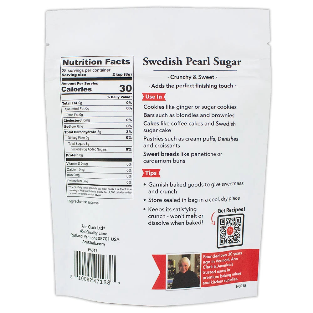 Swedish Pearl Sugar, 8oz