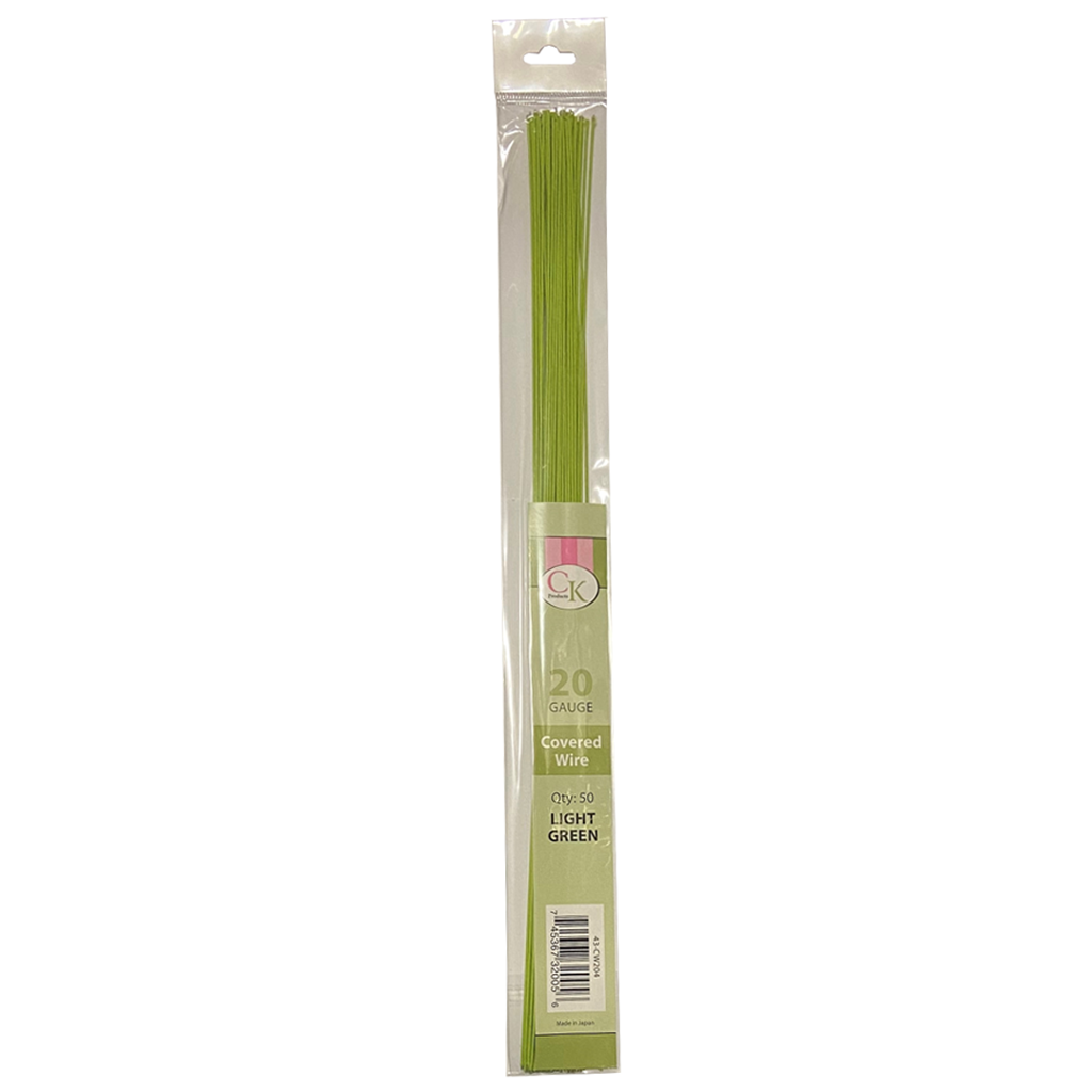 Covered Wire, Light Green, 20G