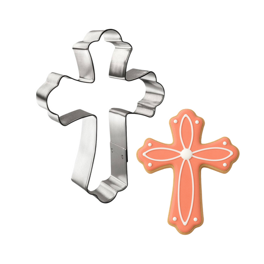 Fancy Cross Cookie Cutter, 5in