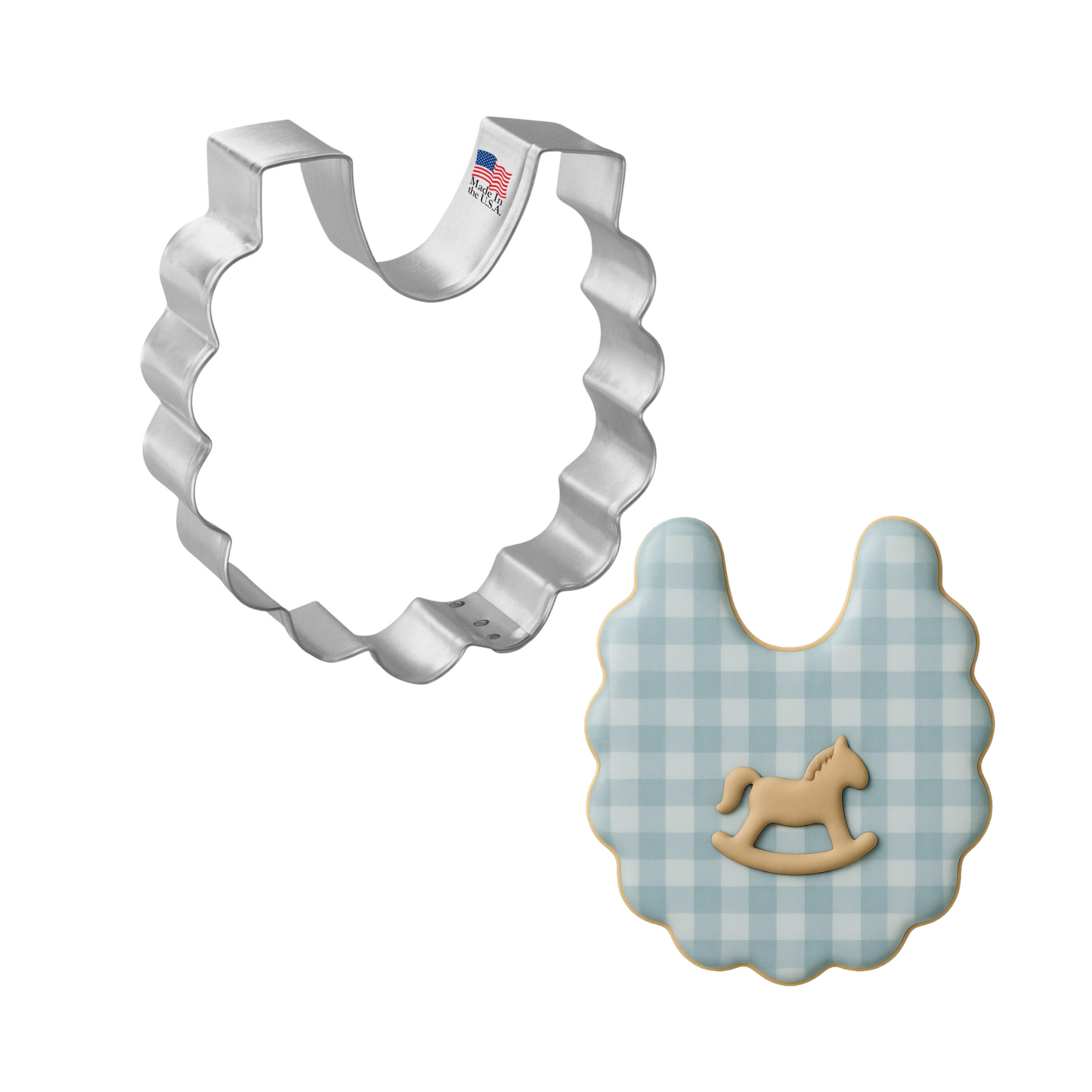 Baby's Bib Cookie Cutter, 3.25"