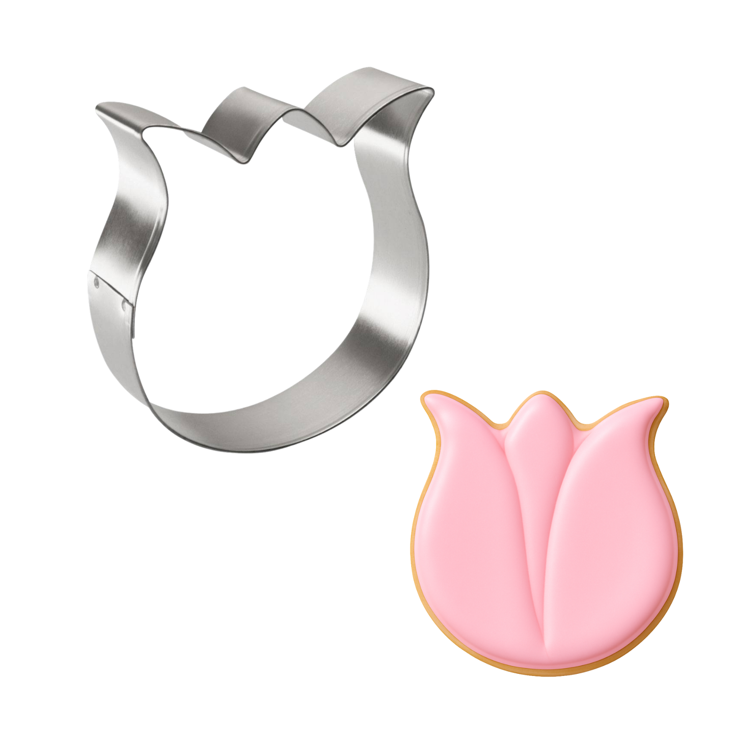 Tulip Flower / Ghost Cookie Cutter, 3.25"