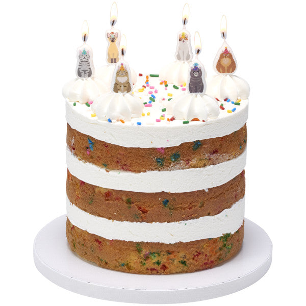Party Cats Shaped Candles, 6 Pack