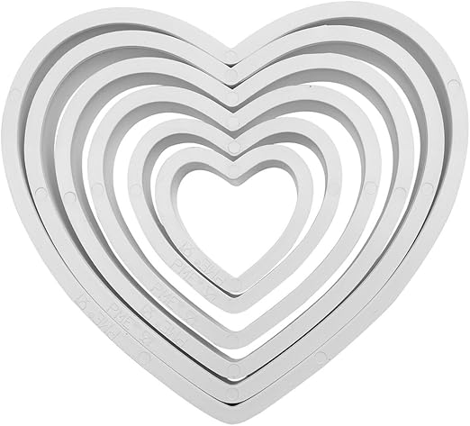 PME Heart Cutter Set, 6 Piece