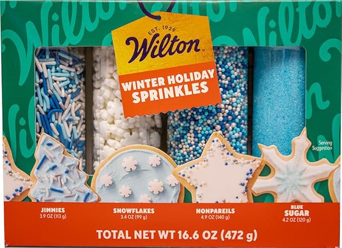Wilton Winter Christmas Sprinkles, 4 pack