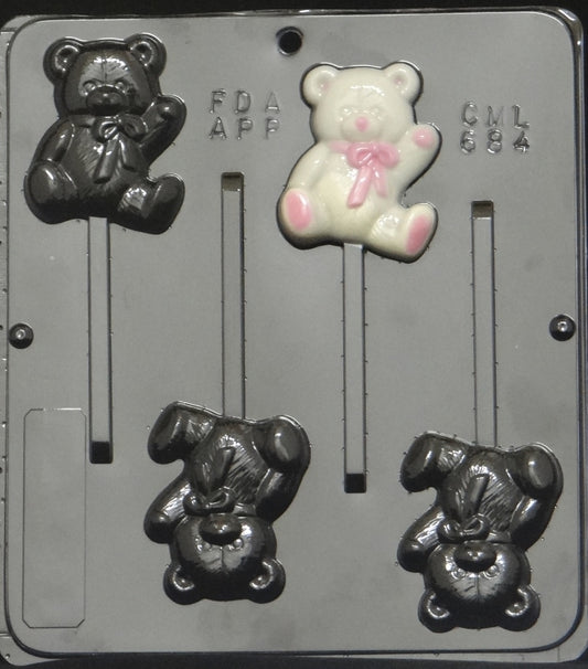 Teddy Bear with Bow Pop (4cavity)