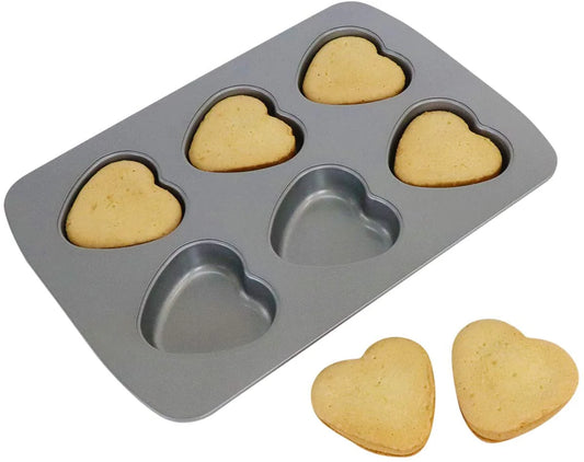 PME Heart Cupcake Pan, 6-Cup