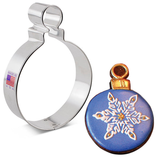 Round Christmas Ornament Cookie Cutter, 4.5"