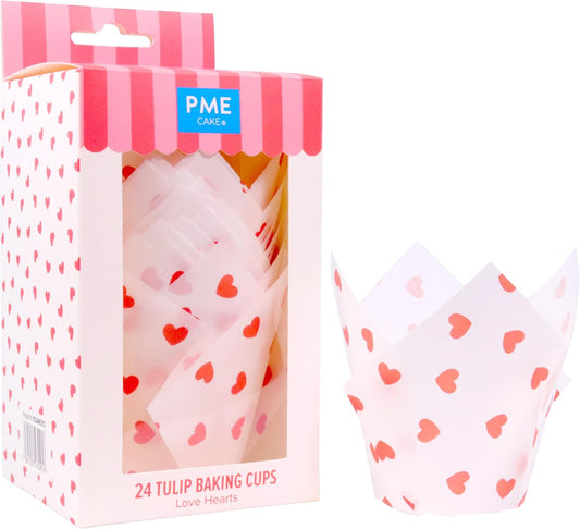 Valentine Tulip Muffin Cup, 24 Pack