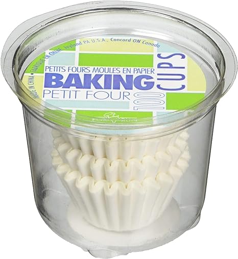 Petit-Four Cups, White Paper, 100 Pack