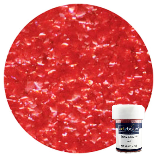 Edible Glitter, Red 1/4 oz