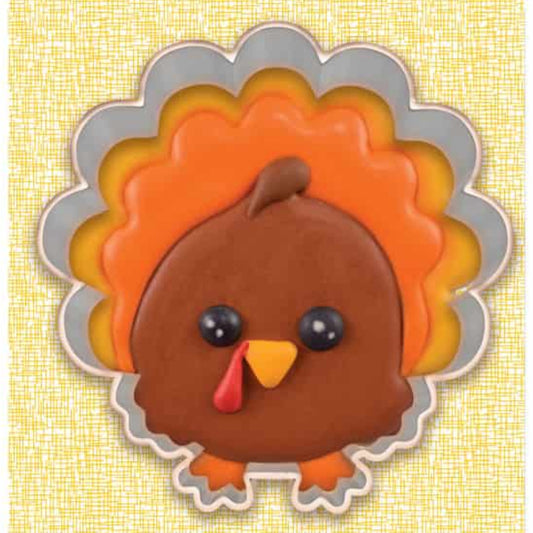 Front Facing Turkey Cookie Cutter, 3.5"