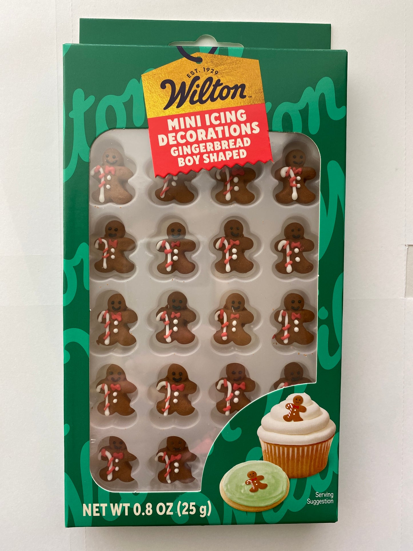 Mini Gingerbread Boy Icing Decorations, 24 pack