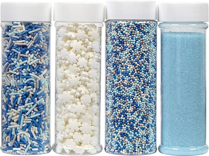 Wilton Winter Christmas Sprinkles, 4 pack