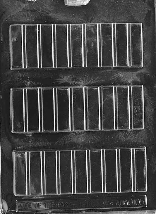 Break Apart Candy Bar Mold, 2.3 oz, 3 cavity