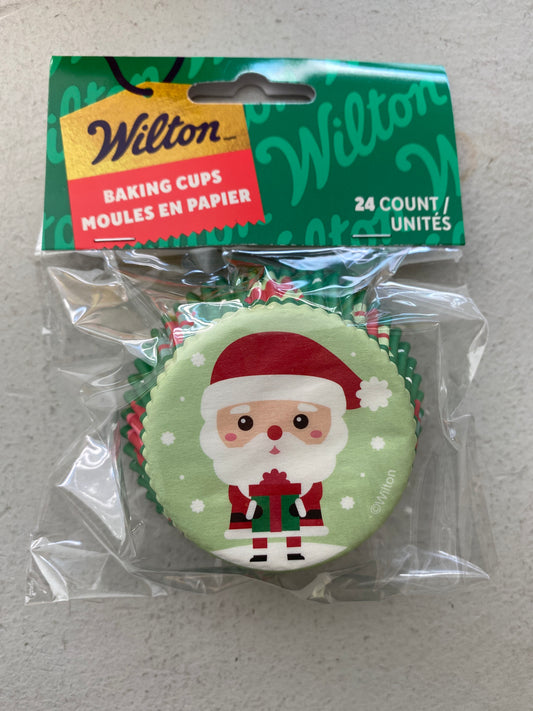 Santa & Gifts Baking Cup, 24 Pack