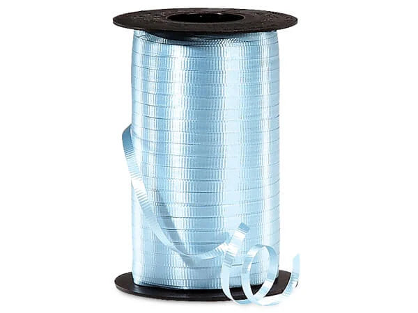 Light Blue Smooth Curling Ribbon, 500yd