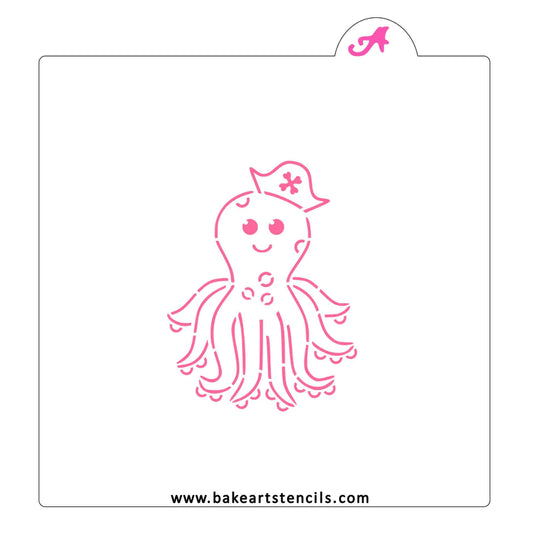 Cute Octopus PYO Cookie Stencil