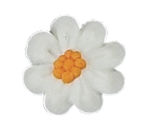 Royal Icing Daisy, White 6 Pack