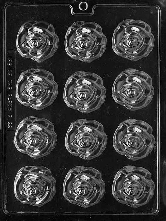 Medium Open Rose Mold, 12 cavity