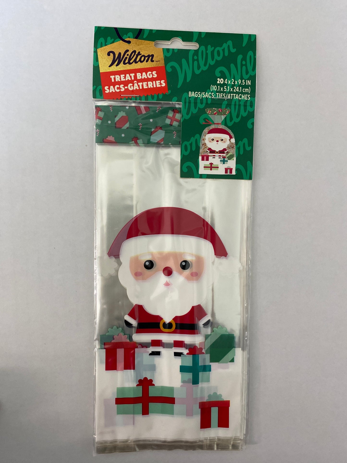Santa Treat Bags and Ties, 20 pack