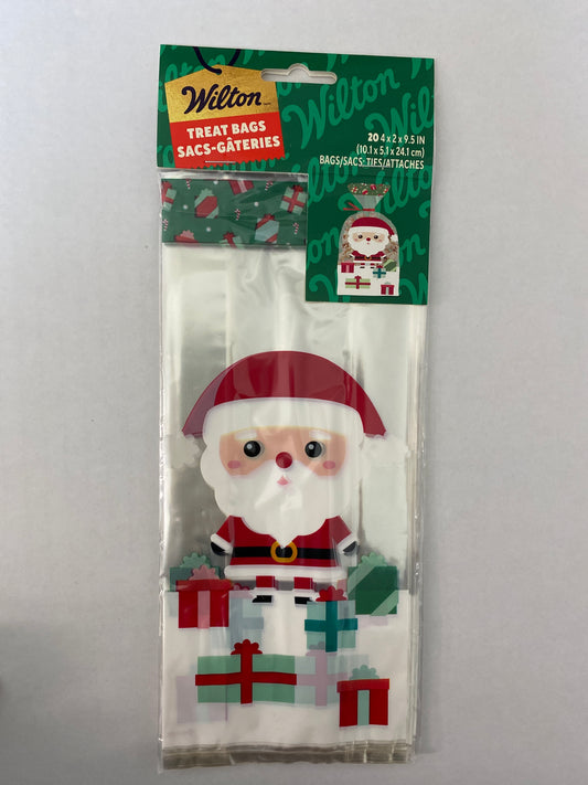 Santa Treat Bags and Ties, 20 pack