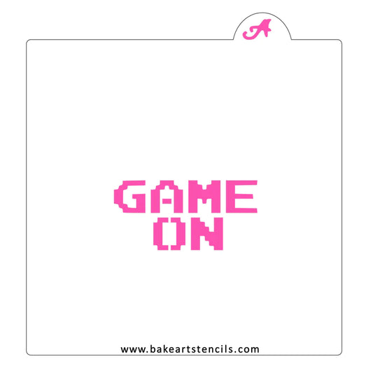 GAME ON Cookie Stencil