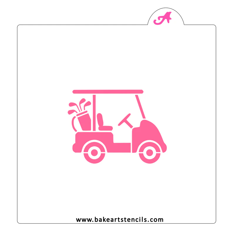 Golf Cart Cookie Stencil (small)
