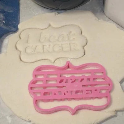 I Beat Cancer Survivor Plastic Cookie Cutter