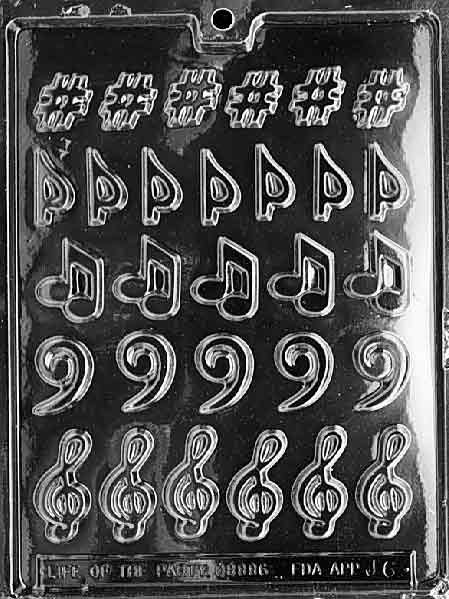 Music Symbols Assorted Mold