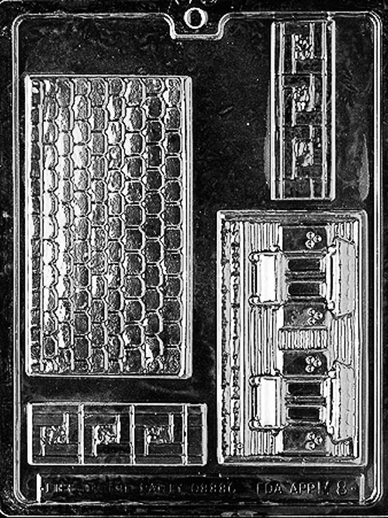 Chocolate House with Accessories Mold (2 mold set)