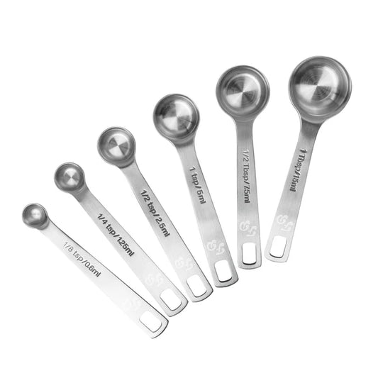 Measuring Spoon Set, Stainless Steel, 6 Piece