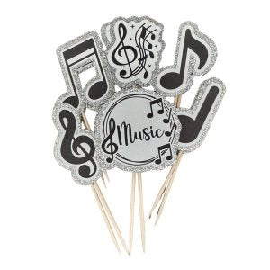Music Note Cupcake Picks 6 pack