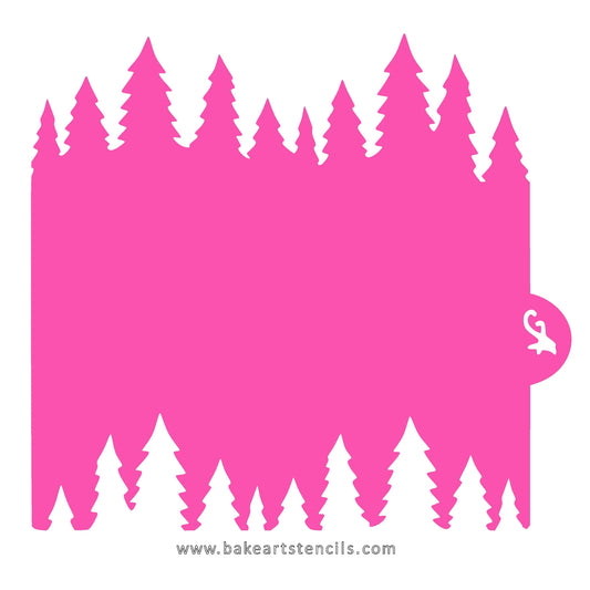 Pine Tree Edger Cookie Stencil