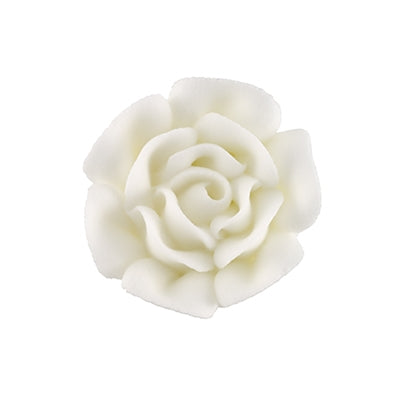Large Royal Icing Rose White, 4 Pack
