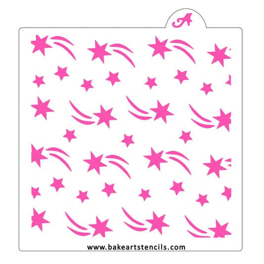 Shooting Stars Pattern Cookie Stencil